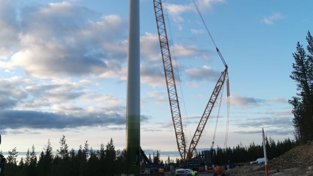 Sarens wraps up installation of 57 wind turbines in Sweden