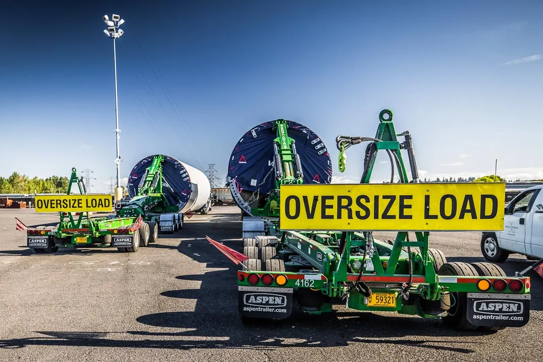 Omega Morgan hauls 82 components for a wind farm in Oregon