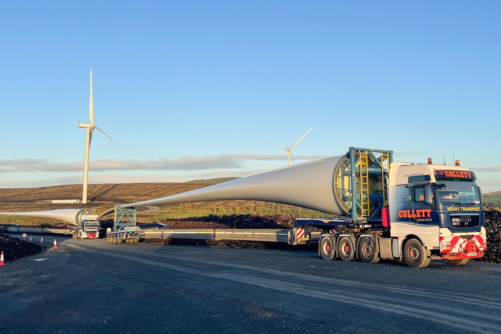 South Kyle wind farm components delivered to site