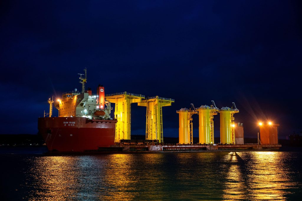 First Moray West TPs reach Port of Nigg