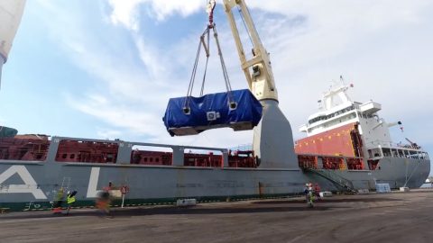 Port of Gdansk dispatches three mammoth generators to Taiwan