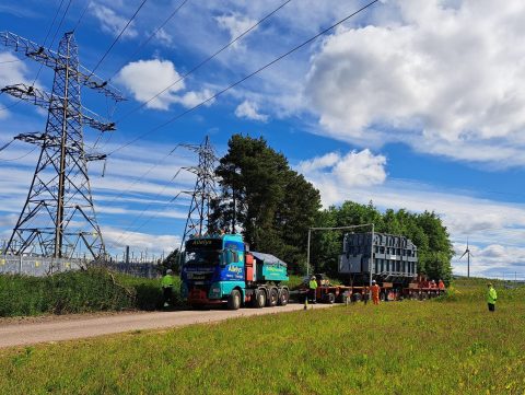 A 105-tonne transformer delivered for crucial Tealing substation upgrade