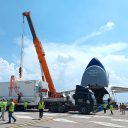 Antonov transports Turkish satellite to Spacex in Florida