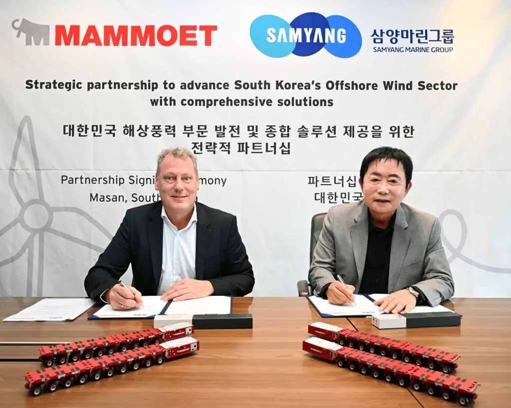 Mammoet and Samyang partner to boost South Korea's offshore wind industry