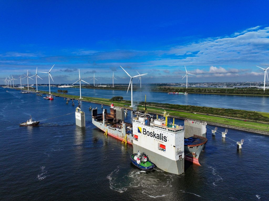 Fremantle Highway on board Boskalis' Boka Vanguard, heading to China on Thursday