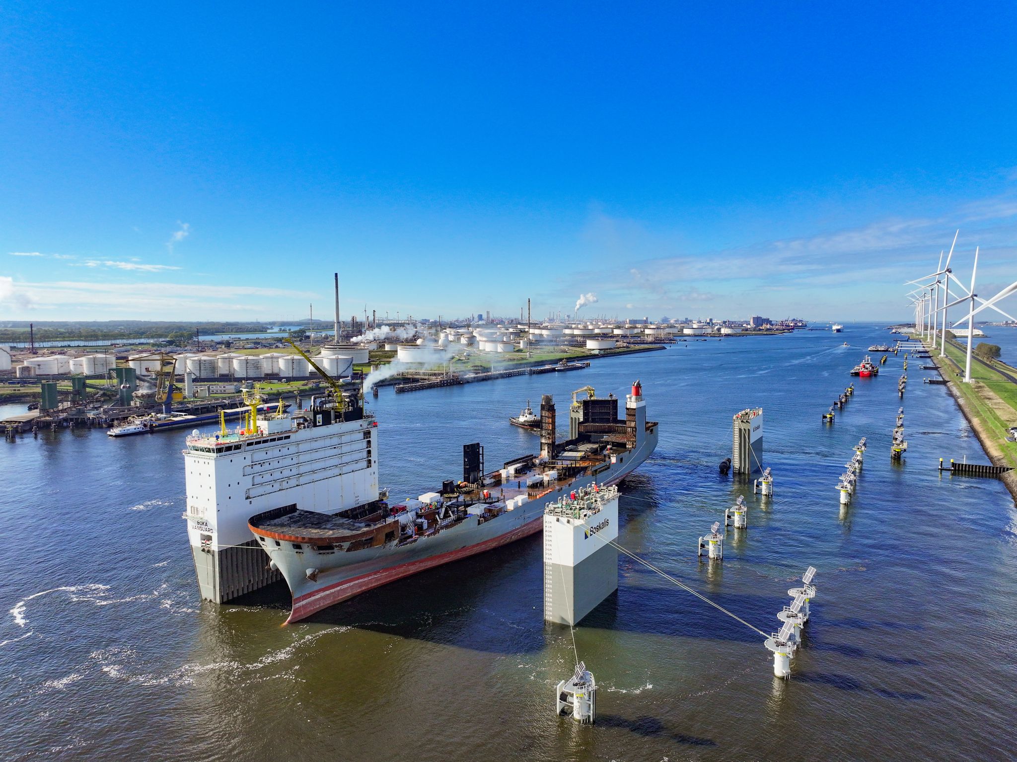 Fremantle Highway on board Boskalis' Boka Vanguard, heading to China on Thursday